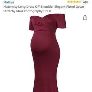 Maroon maternity dress for baby shower or photos!